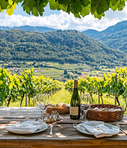Have lunch surrounded by vineyards in the Wachau Valley