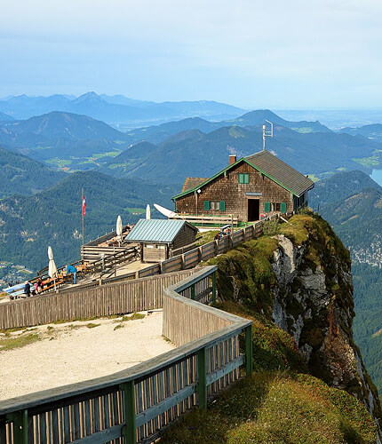 Ride up Mount Schafberg for panoramic views of five lakes